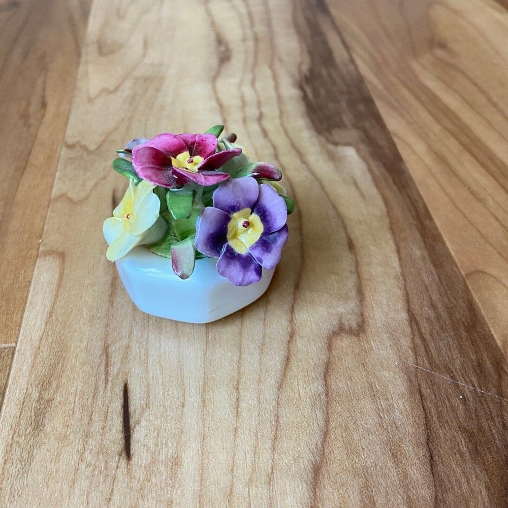 Vintage Aynsley of England Bone China Flowers Plumeria Hand Painted 2''